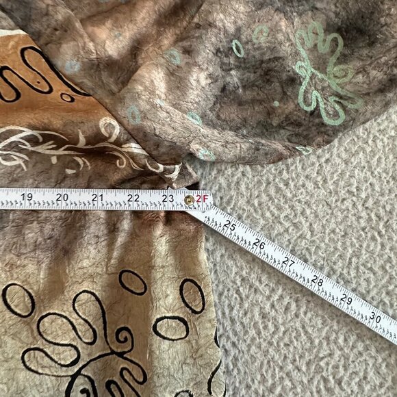 Kareenas Silk Tunic Tunic Boho Crinkle Lace Up India All Over Print - Picture 3 of 14